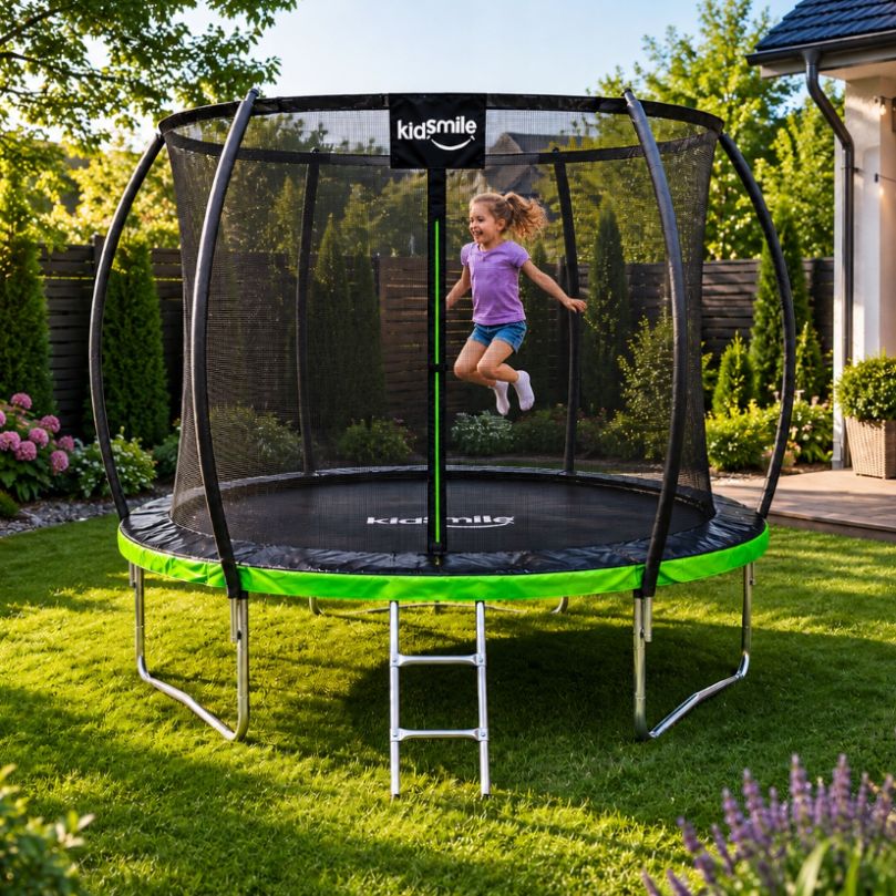 DomTextilu Záhradnátrampolína252cm(8FT)svnútornouochrannousieťouarebríkommodrá 312cm modrá